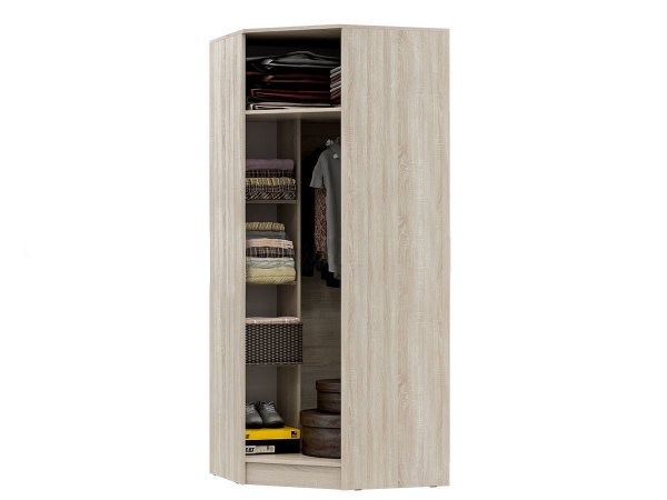 Шкаф угловой Мартина сонома/белый Ш*В*Г:850/850*2016*520