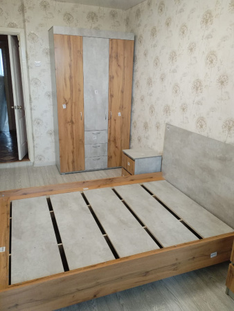 Кровать Эго парящая 1600*2000 Дуб вотан/цемент